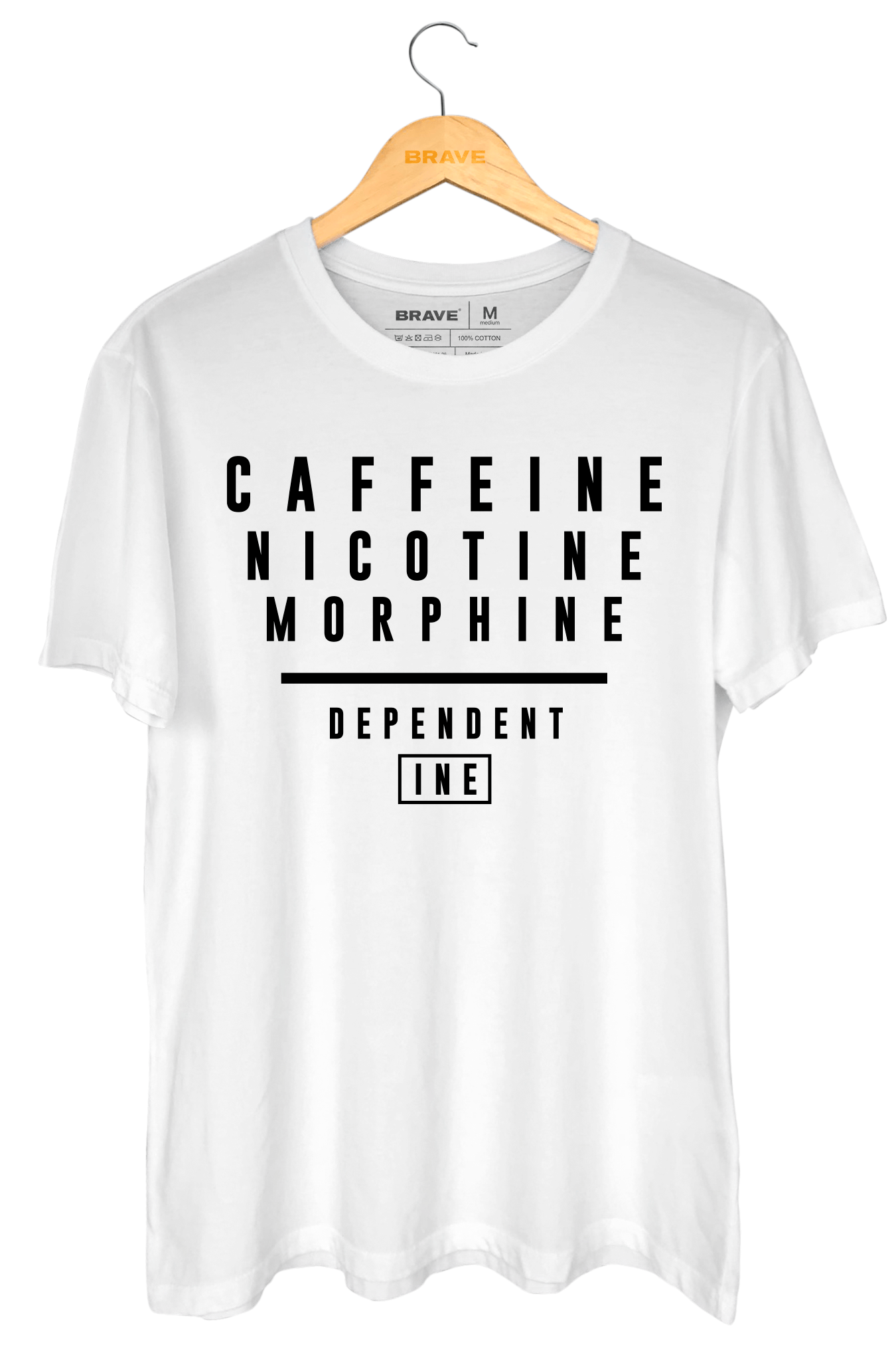 Camiseta Caffeine Dependent  - Gola Básica