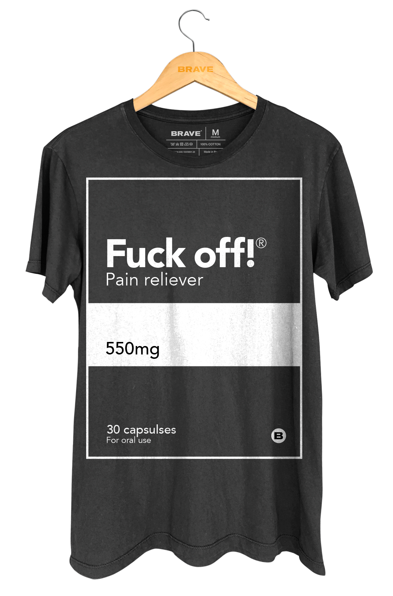 Camiseta Medicine Black - Gola Básica