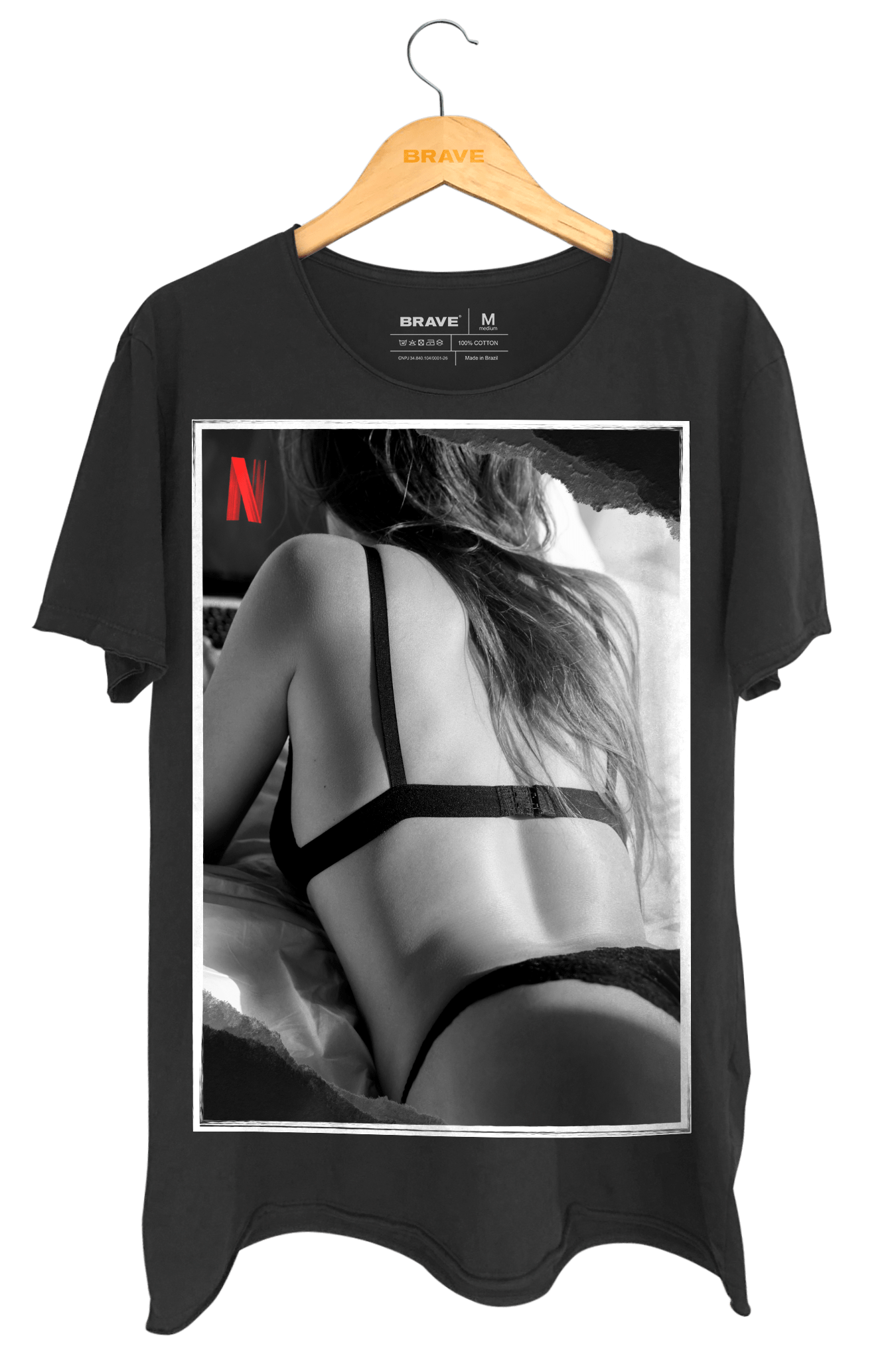 Camiseta Sensual Streaming Black - RELAX