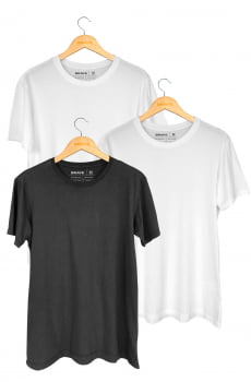 Kit 3 Camisetas Básicas