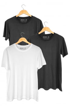 Kit 3 Camisetas Básicas