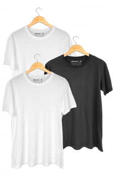 Kit 3 Camisetas Básicas