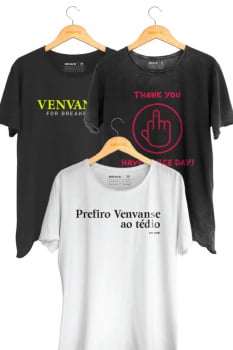 Kit com 3 Camisetas Brave - Relax